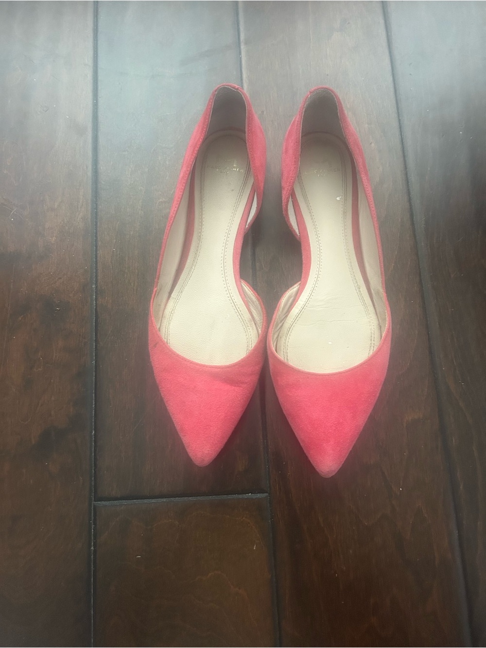 Marc Fisher Coral-pink Pointed Toe Flats suede 6.5